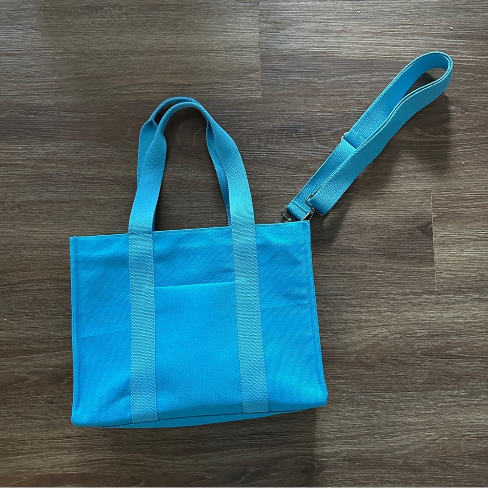 Blue Canvas Tote Bag